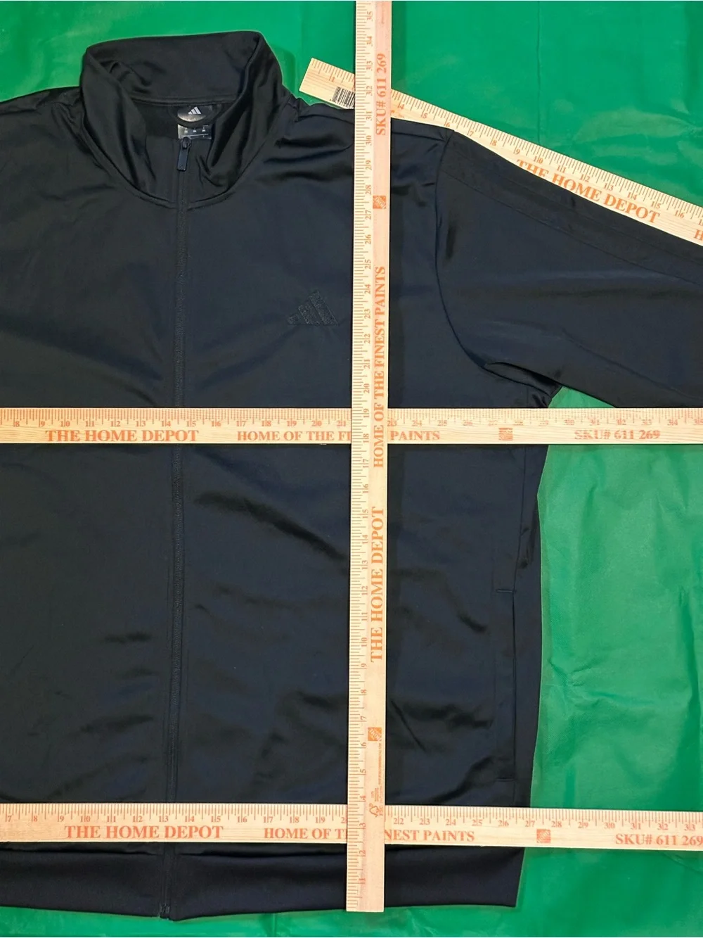 Adidas Men’s 3XL Black Full Zip Track Jacket Tonal Logo